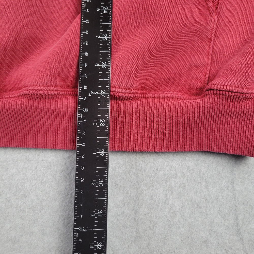 Carhartt Quarter Zip Hoodie Mens XL Red K217 Faded Heavyweight Workwear Pullover - Picture 6 of 10